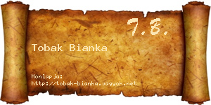 Tobak Bianka névjegykártya